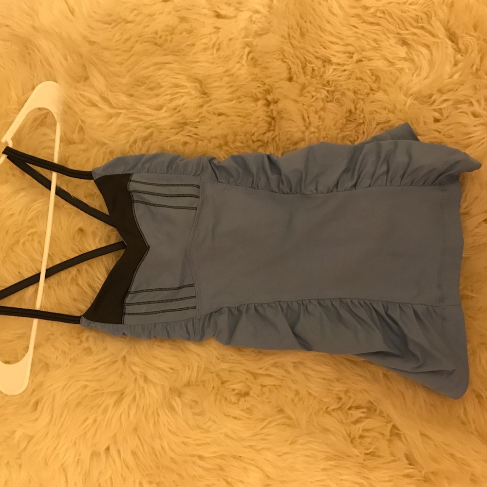 Blue lululemon work out tank